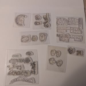 2/$15 Assorted Clear Rubber Stamps for Card Making/Crafts- DIY-Baby, Celebration